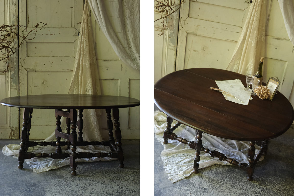 アンティーク　フランス　センターテーブル
ソファテーブル センターテーブル 105cm ローテーブル テーブル 輸入家具 木製